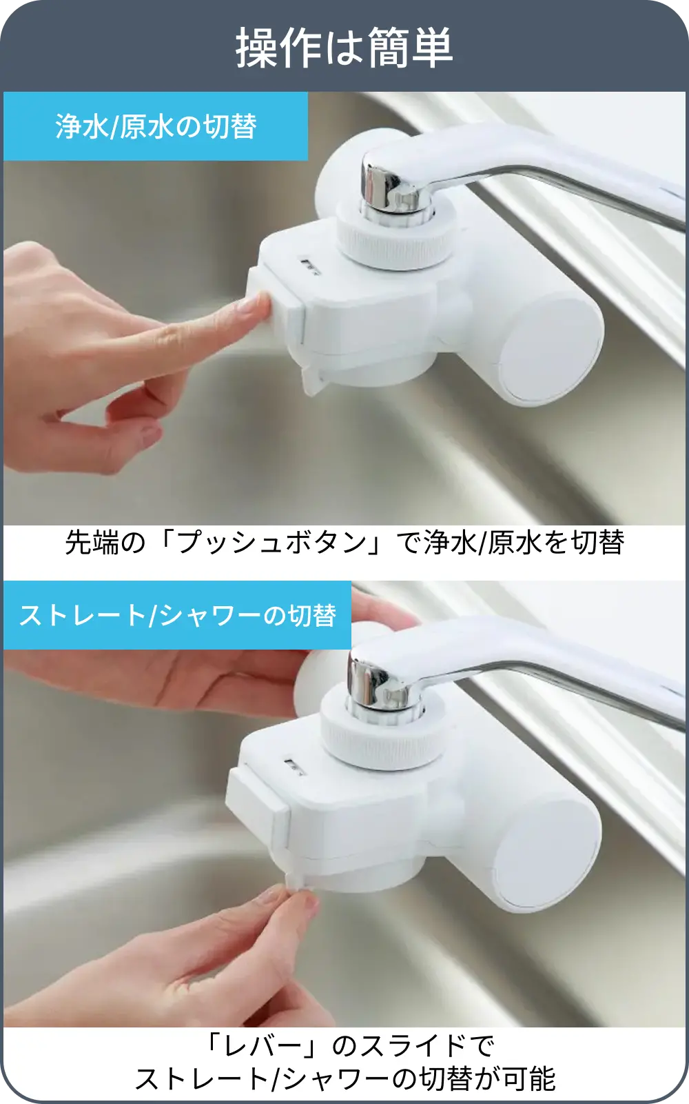 蛇口直結型浄水器 mini Neo (ホワイト) 浄水カートリッジ1個入