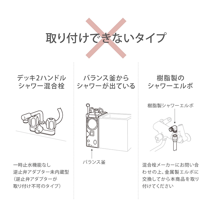 取り付け不可なタイプ