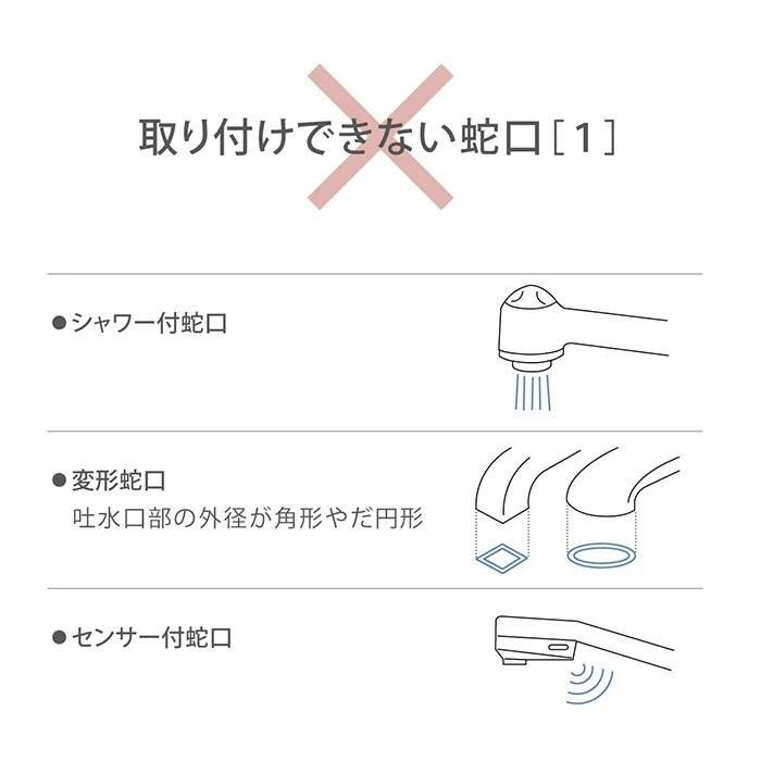 mini Neo Bubble が取付できない蛇口